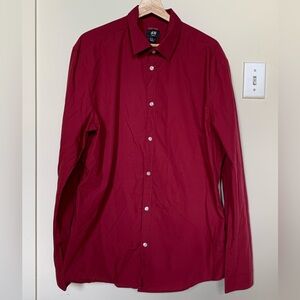 Red button up shirt